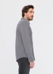 Knit Button Down Air Flow Pique - Charcoal