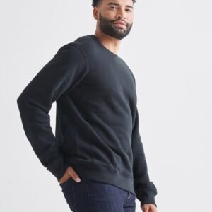 Brushed Terry Performance Crew - Black