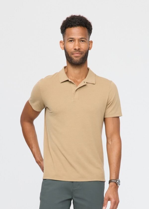 Air Flow Pique Performance Polo - Oatmeal